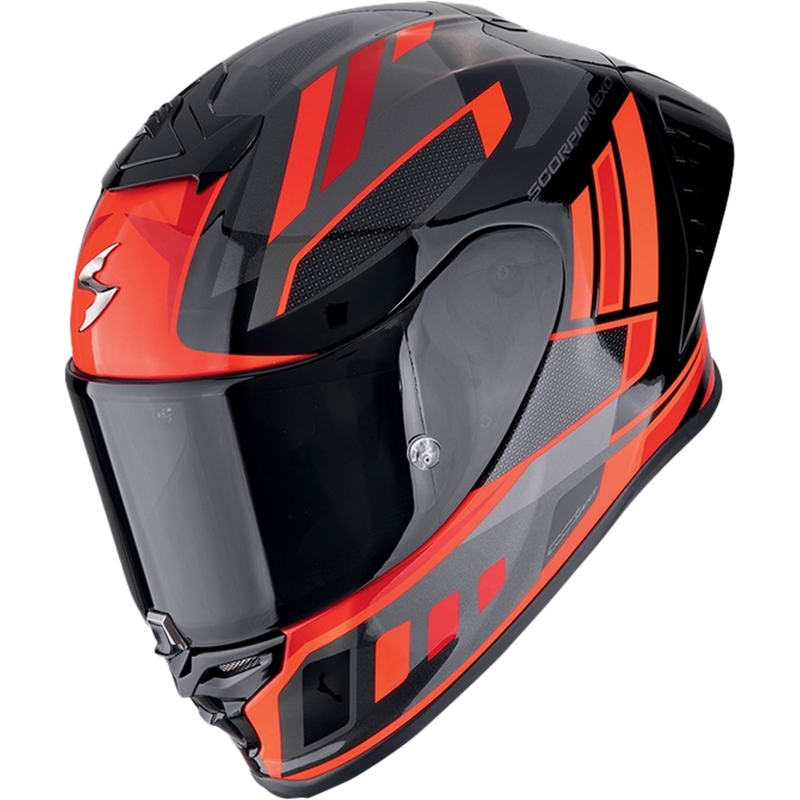 Интегрална мотоциклетна каска Scorpion EXO-R1 EVO II AIR VITAL черно-сребристо-червена