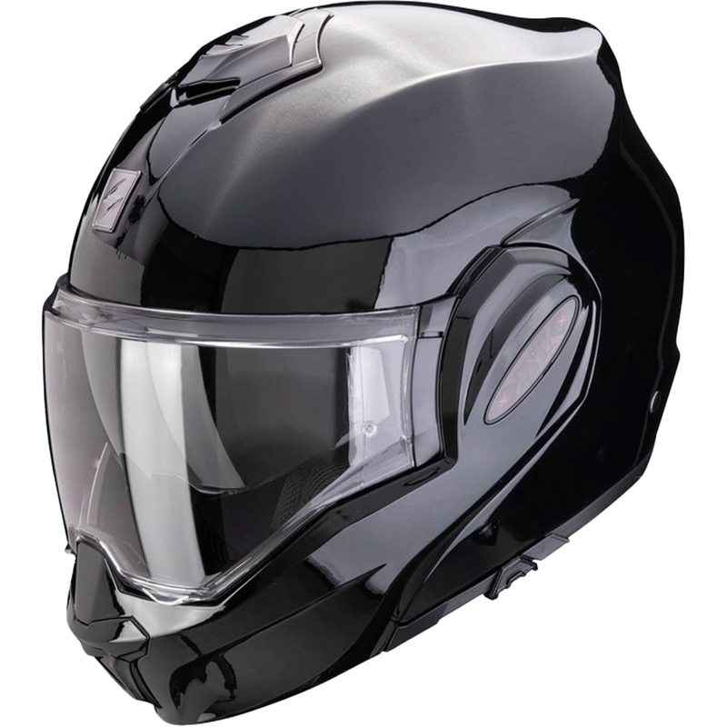 Каска Scorpion EXO-TECH EVO PRO SOLID с отваряща се конструкция, метално черна