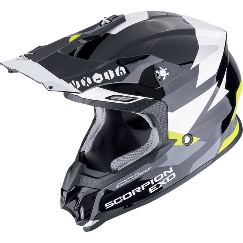 Мотокрос каска Scorpion VX-16 EVO AIR ROD черно-жълта