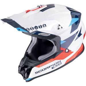 Мотокрос каска Scorpion VX-16 EVO AIR ROD бяло-червено-синя