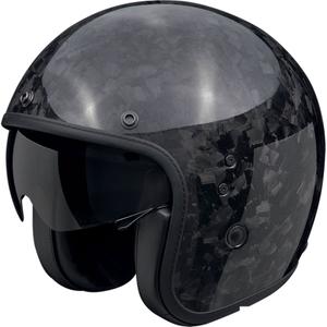 Отворена мотоциклетна каска Scorpion Belfast EVO ONYX CARBON SOLID черна