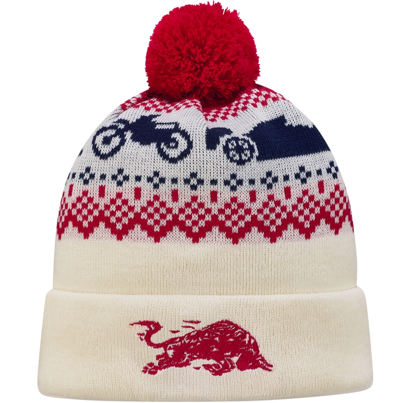 Red Bull XMAS Beanie бяло-червено