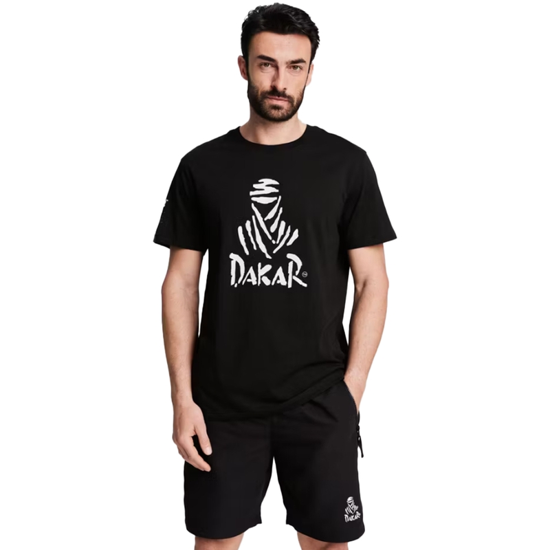 Черна тениска Dakar DES LOGO25
