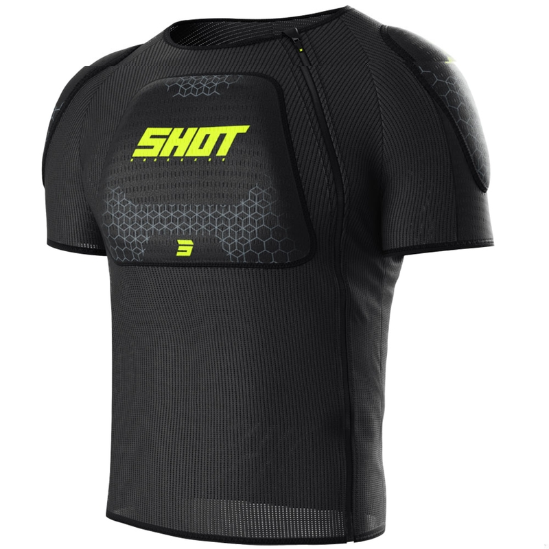Протектор за тяло Shot Airlight T-Shirt черно-флуоресцентно жълто