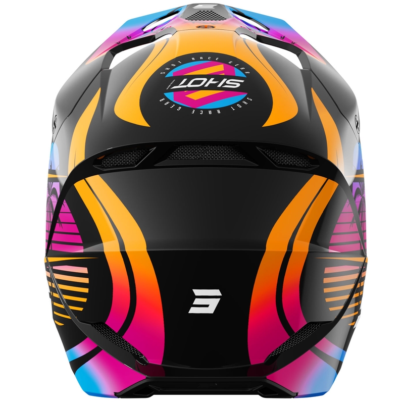 Детска мотокрос каска Shot Furious Miami, лъскаво оранжева