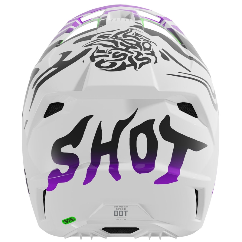 Детска мотокрос каска Shot Ghost в лилаво