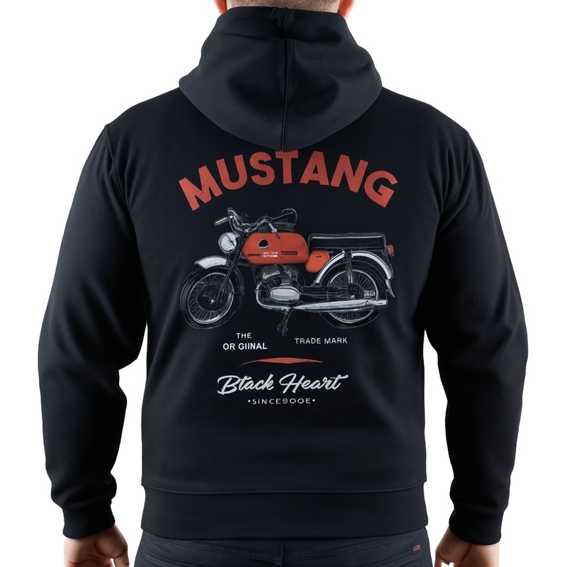 Суитшърт Black Heart Mustang черен