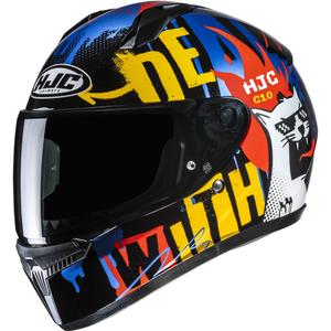 Детска каска за мотоциклет HJC C10 Fop MC23, черно-синьо-червена