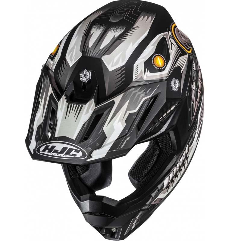 Мотокрос каска HJC C50 Mecha Beast MC5SF черно-сива