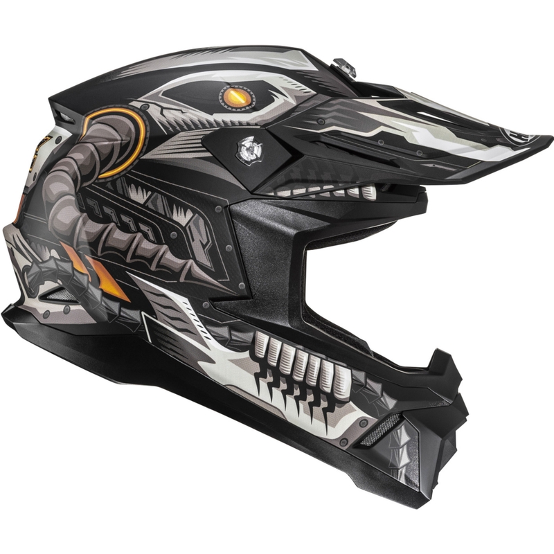 Мотокрос каска HJC C50 Mecha Beast MC5SF черно-сива