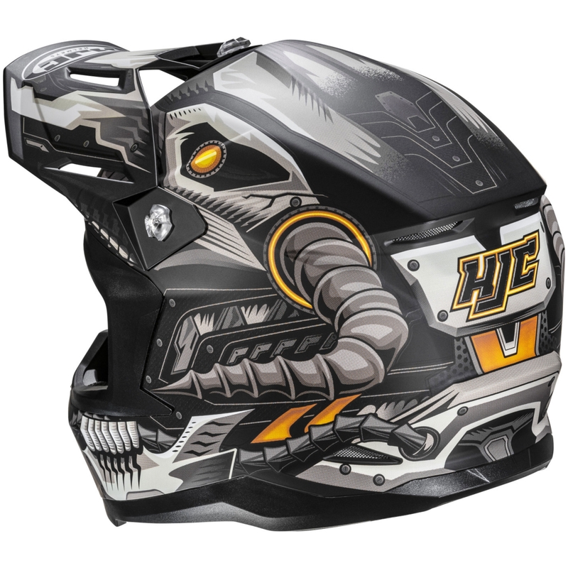 Мотокрос каска HJC C50 Mecha Beast MC5SF черно-сива
