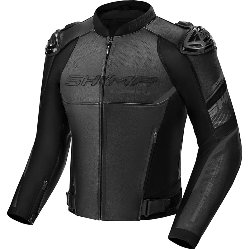 Кожено мотоциклетно яке Shima Bandit 2.0, черно-черно