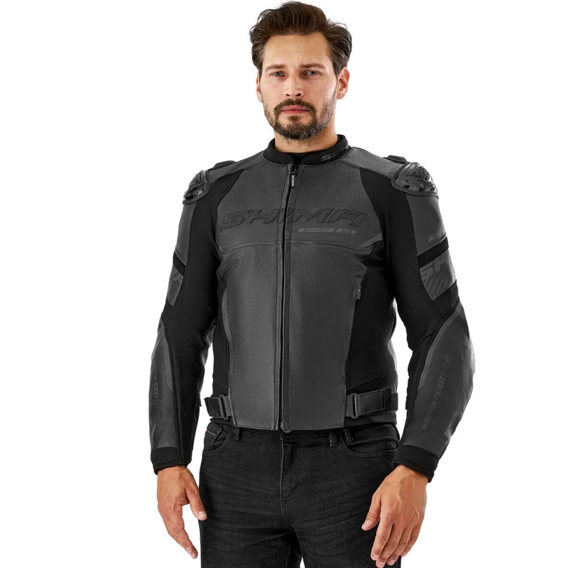 Кожено мотоциклетно яке Shima Bandit 2.0, черно-черно