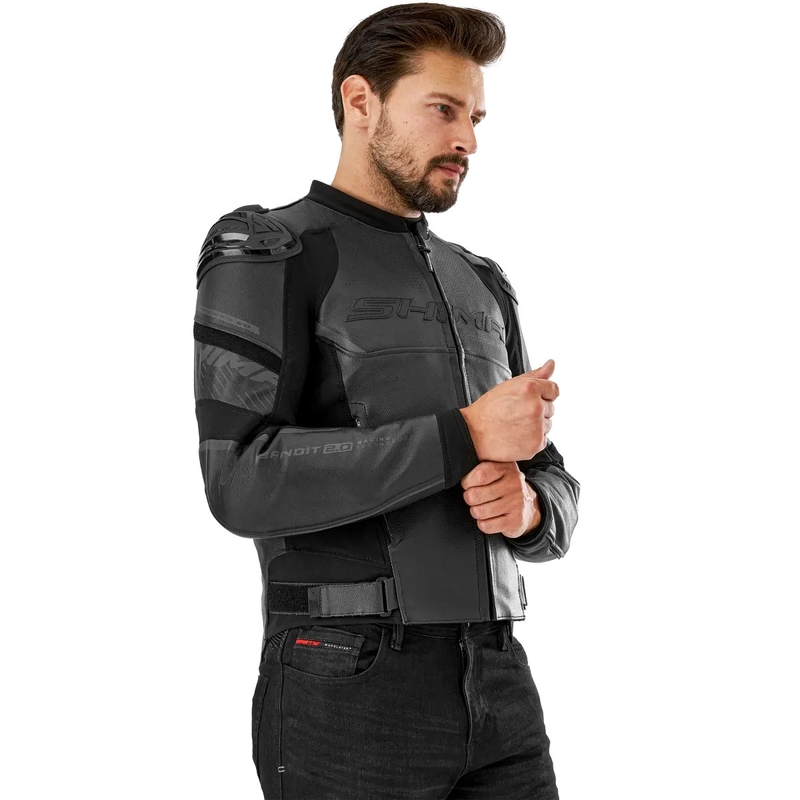 Кожено мотоциклетно яке Shima Bandit 2.0, черно-черно