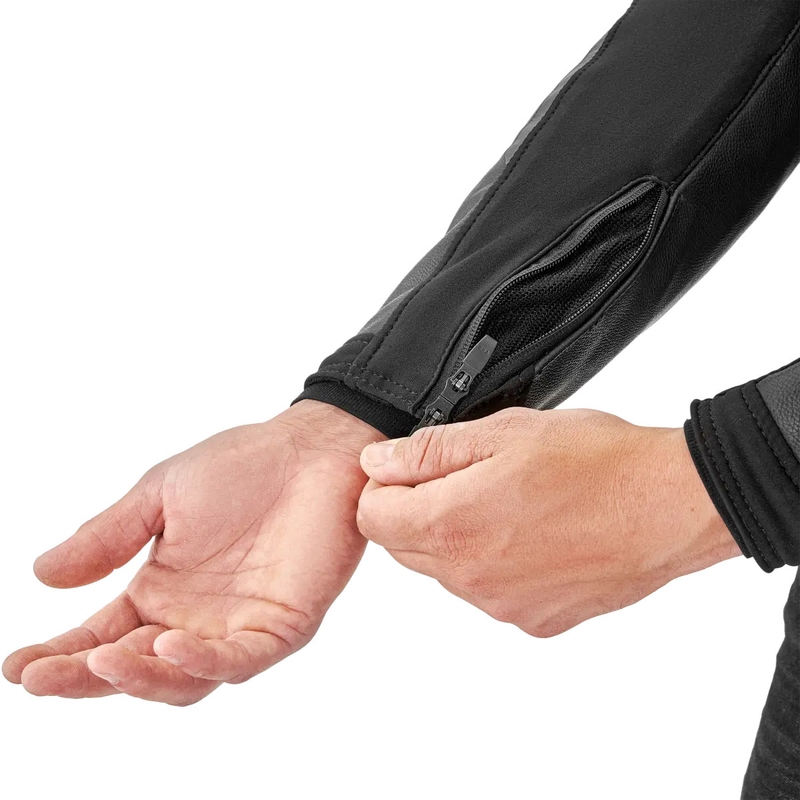 Кожено мотоциклетно яке Shima Bandit 2.0, черно-черно