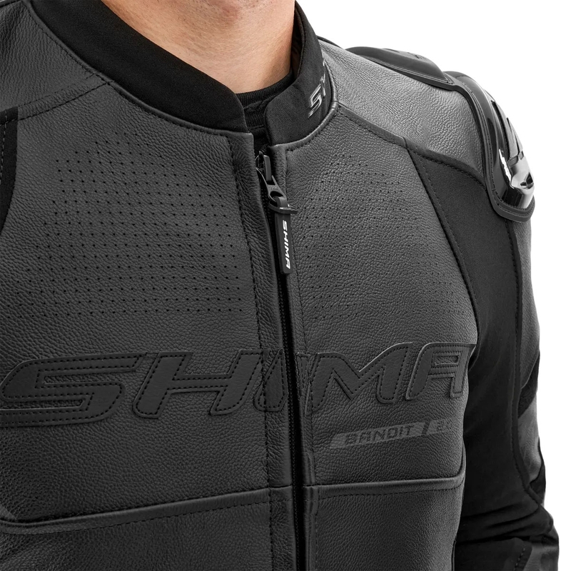 Кожено мотоциклетно яке Shima Bandit 2.0, черно-черно