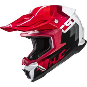 Мотокрос каска HJC C50 Primal MC1 черно-червено-бяло