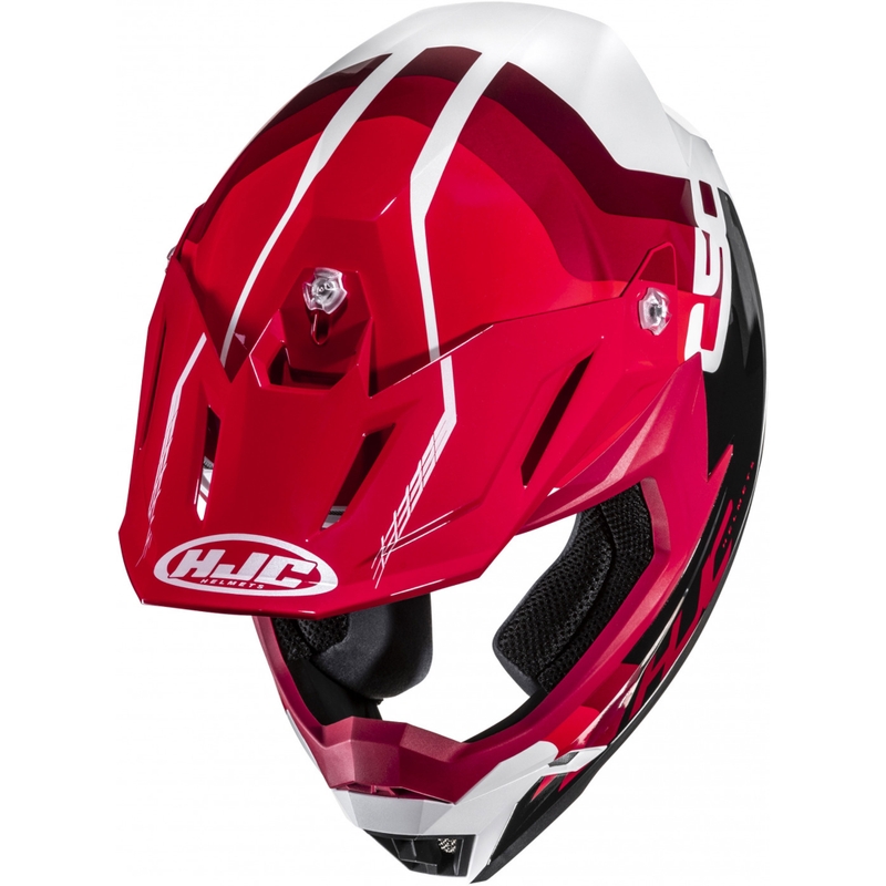 Мотокрос каска HJC C50 Primal MC1 черно-червено-бяло