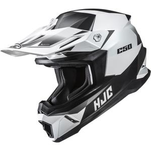 Мотокрос каска HJC C50 Slide MC10SF черно-бяла