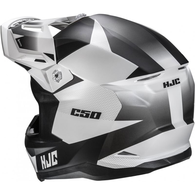 Мотокрос каска HJC C50 Slide MC10SF черно-бяла