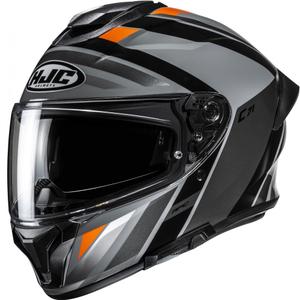 Мото каска за цял нос HJC C71 Faber MC7 черно-сиво-оранжево