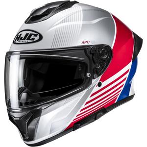 Мотоциклетна каска с пълно лице HJC C71 Morix MC21 бяло-червено-синьо