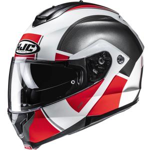 Мото каска HJC C91N Jyn MC1, черно-бяло-червено