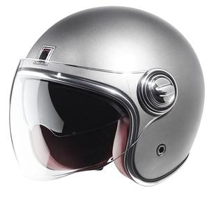 Отворена каска NOX PREMIUM Heritage silver matt
