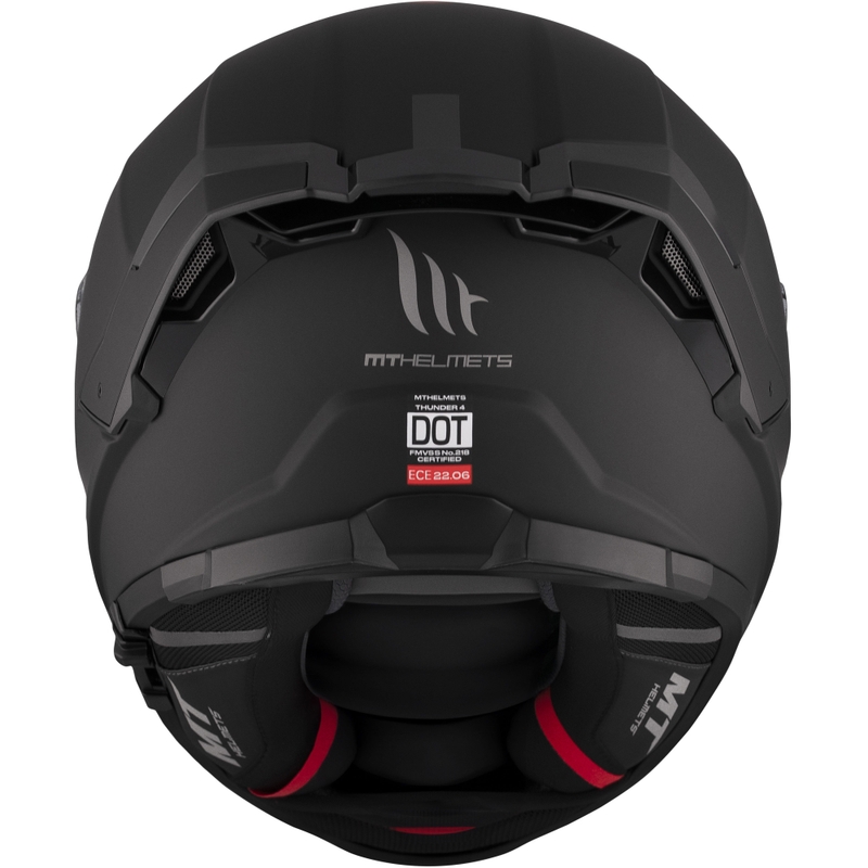 Мотоциклетна каска MT FF118SV Thunder 4 SV, черна, матова