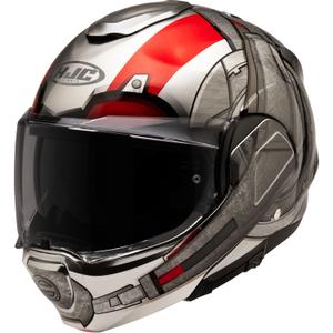 HJC F100 Ant-Man Marvel MC1 сгъваема мотоциклетна каска сиво-червена