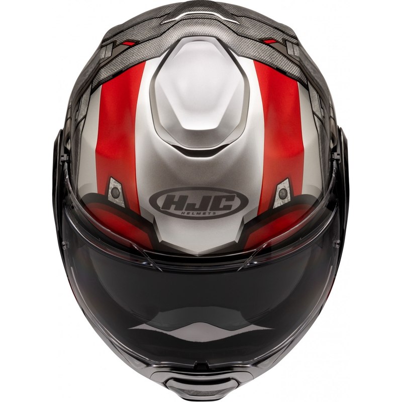 HJC F100 Ant-Man Marvel MC1 сгъваема мотоциклетна каска сиво-червена