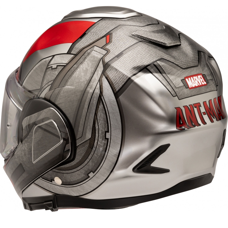 HJC F100 Ant-Man Marvel MC1 сгъваема мотоциклетна каска сиво-червена