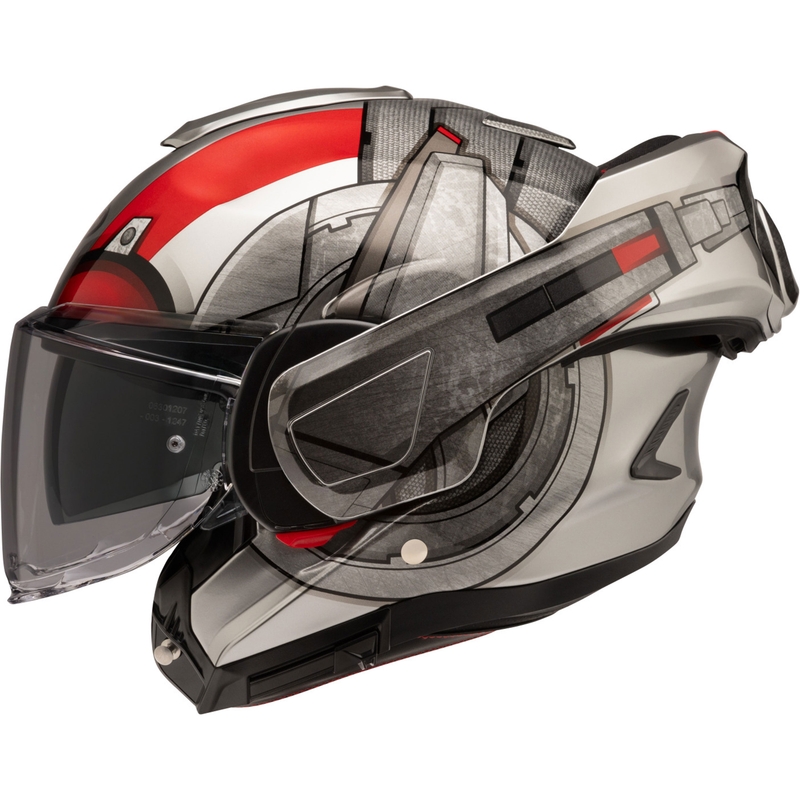 HJC F100 Ant-Man Marvel MC1 сгъваема мотоциклетна каска сиво-червена