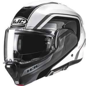 HJC F100 Reff MC1 каска за мотоциклет с отваряне, черно-бяла