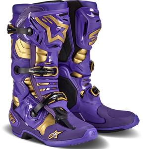 Alpinestars Tech 10 Limited Edition Champ Purple and Gold Мотоциклетни ботуши