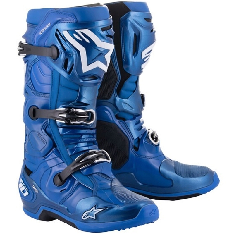 Alpinestars Tech 10 синьо-черни-бели ботуши за мотоциклетизъм