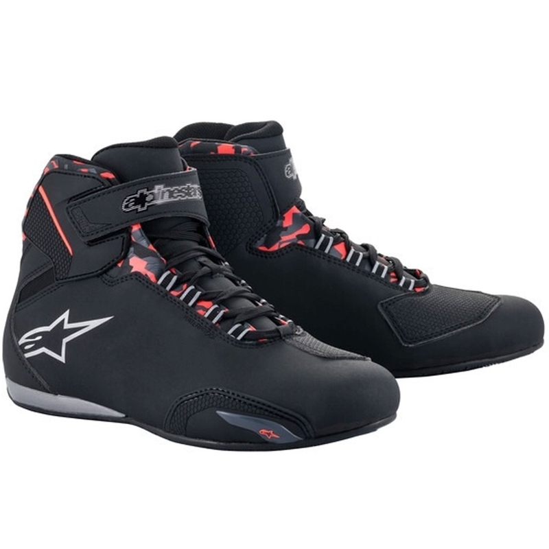 Alpinestars Sektor Водоустойчиви ботуши за мотоциклетизъм Black-Red-Gray-Camo