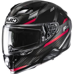 Мото каска за цял нос HJC F71 CARBON Esira MC1 черно-червена