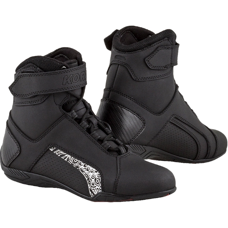 Дамски мотоциклетни ботуши Kore Velcro 2.0 Black and White