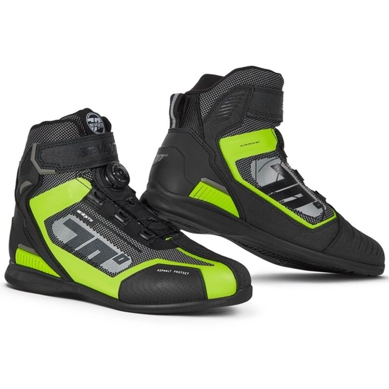 Мотоциклетни ботуши SEVENTY DEGREES SD-BR3 Veloce PRO black-fluo yellow