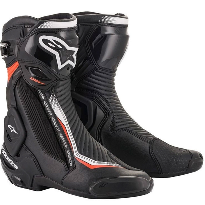 Мотоциклетни ботуши Alpinestars SMX Plus 2 black-white-fluo red