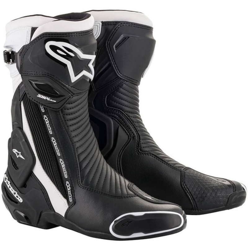 Alpinestars SMX Plus 2 черно-бели ботуши за мотоциклет