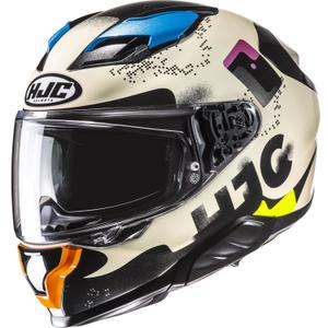 Мотоциклетна каска с пълно лице HJC F71 Faco MC28, многоцветна