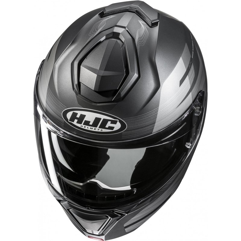 Мото каска с отваряне HJC i91 Dusk MC5SF черно-сива