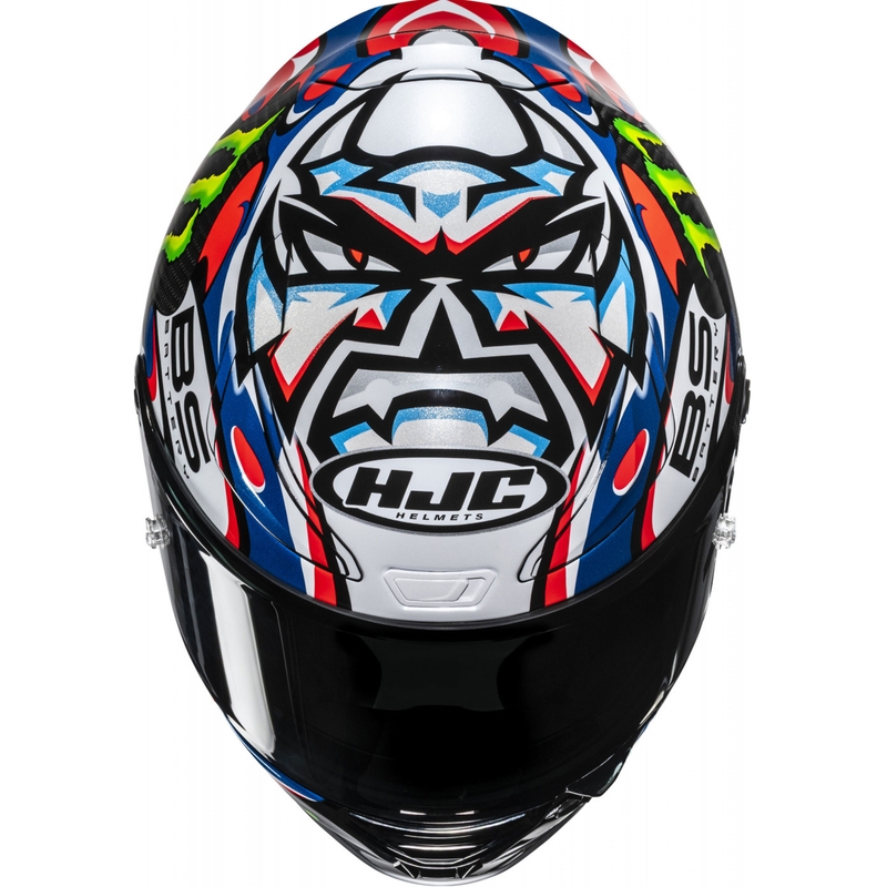Интегрална мотоциклетна каска HJC RPHA 1 V2 CARBON Quartararo Le Mans III MC25 многоцветна