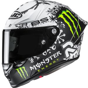 Мото каска за цял нос HJC RPHA 1 V2 CARBON Snow Diablo MC10SF черно-бяла