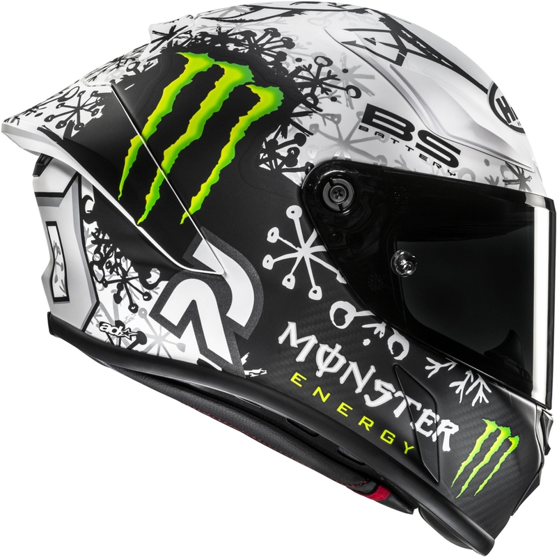 Мото каска за цял нос HJC RPHA 1 V2 CARBON Snow Diablo MC10SF черно-бяла