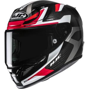 Мото каска за цял нос HJC RPHA 12 CARBON Xentra MC1 черно-бяло-червено