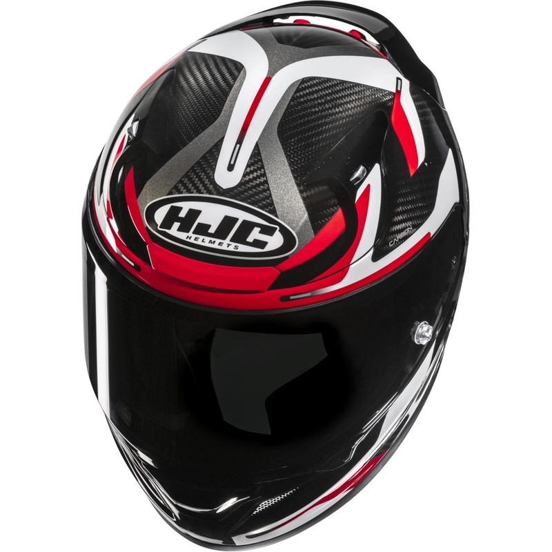 Мото каска за цял нос HJC RPHA 12 CARBON Xentra MC1 черно-бяло-червено