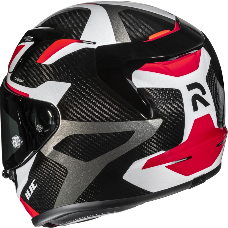 Мото каска за цял нос HJC RPHA 12 CARBON Xentra MC1 черно-бяло-червено